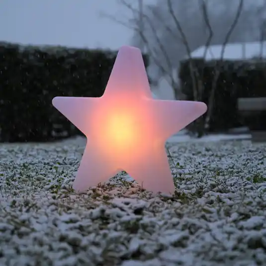 Utolsó esély Star LED tölthető díszvilágítás, magasság 39,5 cm, IP44, fehér, RGBW