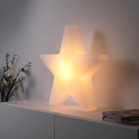 Star LED tölthető díszvilágítás, magasság 55 cm, IP44, fehér, RGBW Csak ma