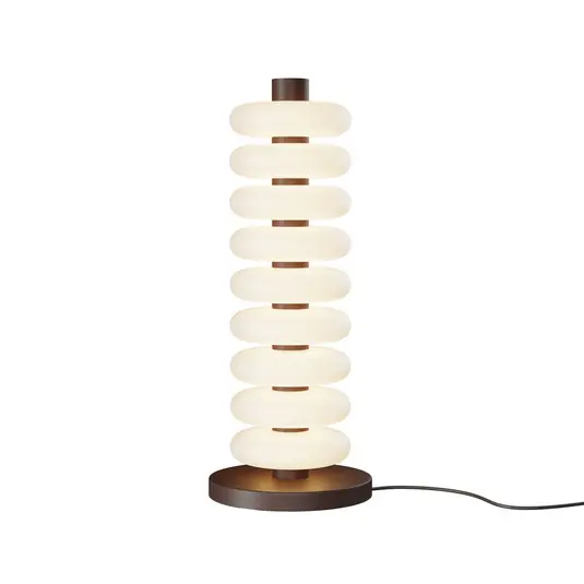 Gyors kiszállítás Nuvem LED asztali világítás, barna, opálüveg, magasság 55 cm, dimmelhető
