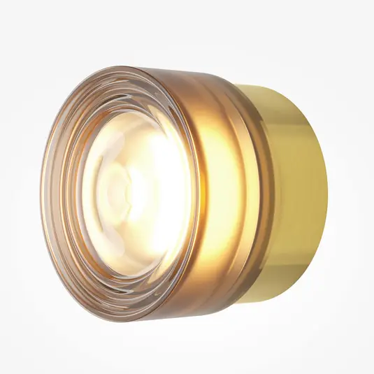 OLO LED fali világítás, sárgaréz/borostyánszínű, sima felület, Ø 13 cm, CCT Legkelendőbb
