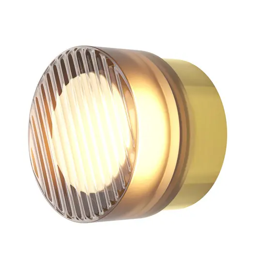 Népszerű OLO LED fali világítás, sárgaréz/borostyán színű, texturált felület, Ø 13 cm CCT