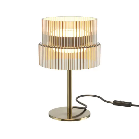 Nézd meg most SCALA LED asztali lámpa, barna/bronz, magasság 24 cm, üveg, fényerőszabályozó