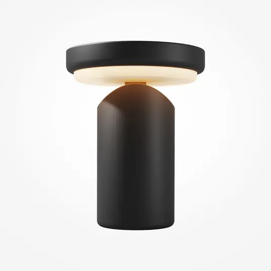 Gyors kiszállítás Topo LED tölthető asztali világítás, fekete, magasság 20 cm, fém