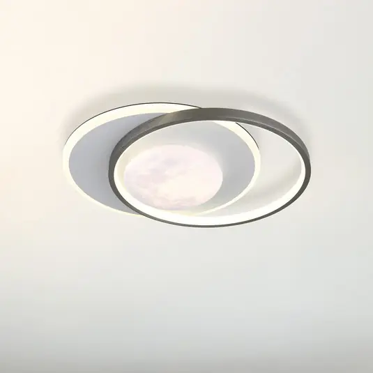 Vásárlói kedvenc Moon LED mennyezeti világítás, fekete/szürke, fém, 37 cm