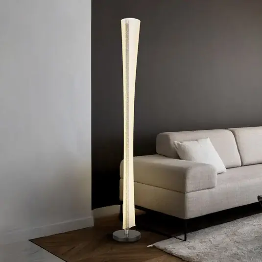 Alacsony ár Malinda LED álló lámpa, átlátszó/antracit, 155 cm magas, CCT
