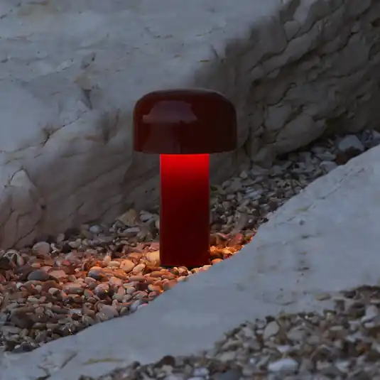 Korlátozott ajánlat Flos Bellhop LED tölthető asztali világítás, piros, 21 cm, dimmelhető, IP54
