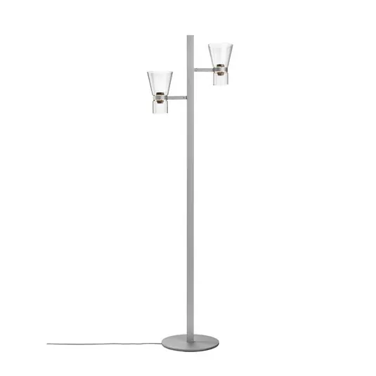 FLOS Nocturne F2 Cone LED álló lámpa, ezüst, 2 izzós, 206 cm Vedd meg most
