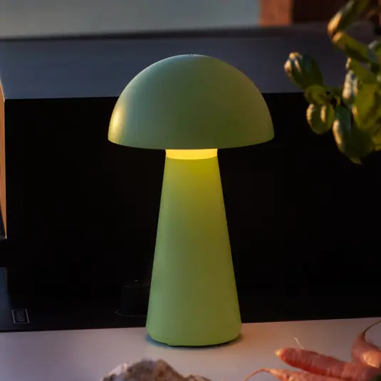 Utolsó esély Sam LED tölthető asztali lámpa, zöld, műanyag, magasság 28 cm, IP54