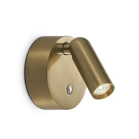 Exkluzív ajánlat IDEAL LUX Bean LED-es akkumulátoros fali spotlámpa, sárgaréz, szélesség 8 cm