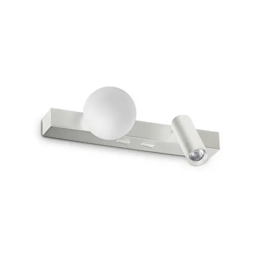 IDEAL LUX Binomio fehér LED fali lámpa, szélesség 22 cm, fém, 2 izzós Kedvezmény