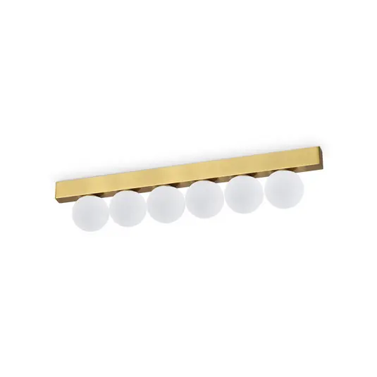 IDEAL LUX Binomio LED mennyezeti lámpa, sárgaréz színű, hossza 44 cm, 6 izzós Alacsony ár