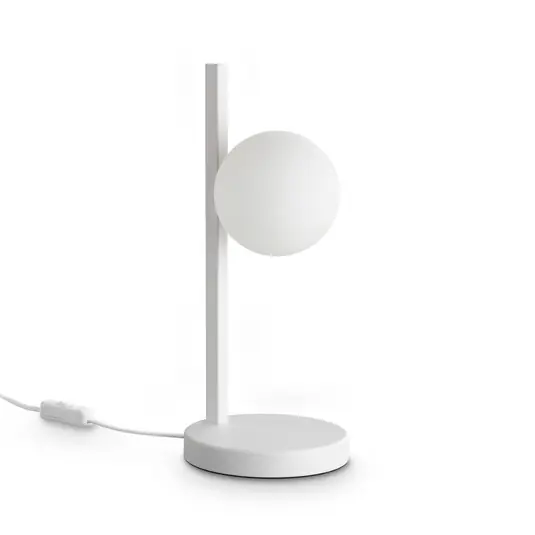 Prémium IDEAL LUX Binomio asztali lámpa, fehér, magasság 38 cm, fém
