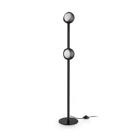 IDEAL LUX Bloom LED álló lámpa, magasság 170 cm, fekete, 2 izzós Azonnal elérhető