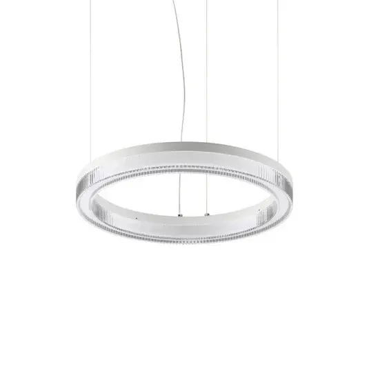 IDEAL LUX Crown LED lógó lámpa, átmérő 40 cm, fehér, fém Outlet