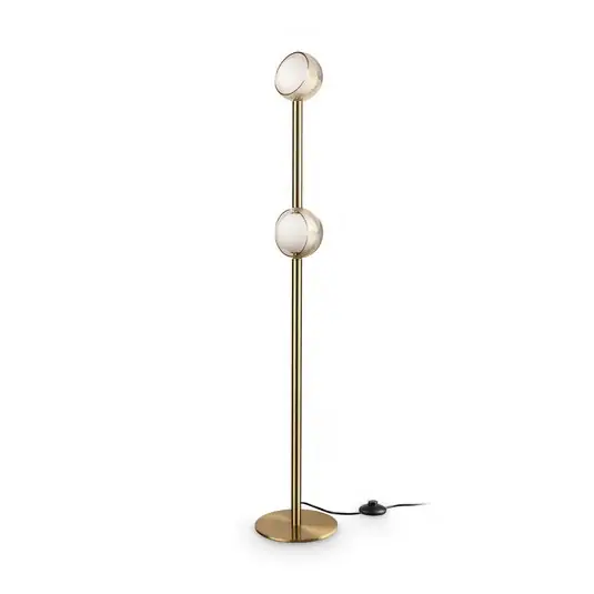 IDEAL LUX Bloom LED álló lámpa, magasság 170 cm, sárgaréz, 2 izzós Korlátozott ajánlat