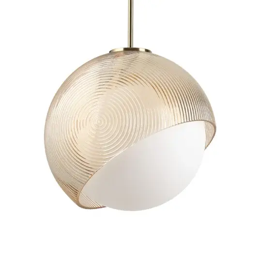 IDEAL LUX Bloom lógó lámpa, átmérő 30 cm, sárgaréz, fém/üveg Vásárlói kedvenc
