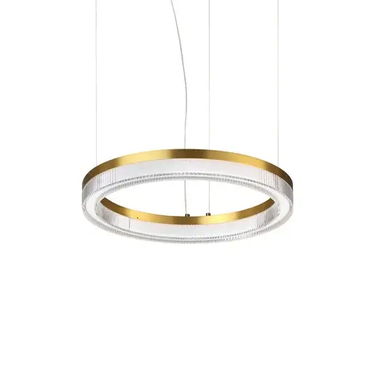 IDEAL LUX Crown LED lógó lámpa, Ø 40 cm, sárgaréz, fém Ne maradj le