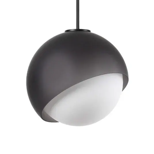 Gyors szállítás IDEAL LUX Bloom lógó lámpa, átmérő 30 cm, fekete, fém/üveg