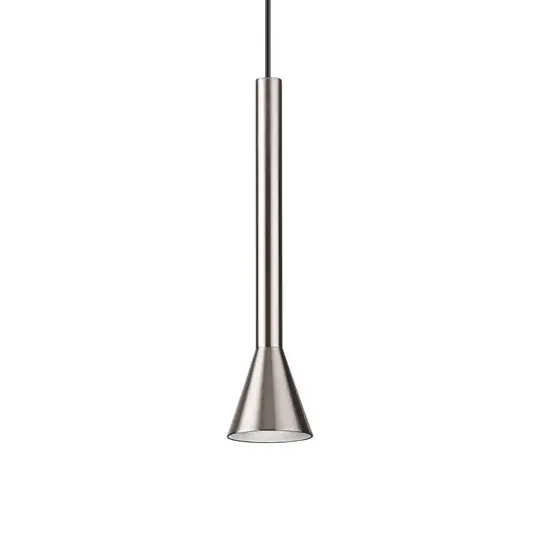 Újdonság IDEAL LUX Diesis LED függő lámpa, nikkel színű, Ø 6 cm, fém
