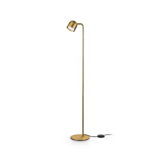 Szezonális akció IDEAL LUX Dodo álló lámpa, sárgaréz, magasság 118 cm, fém, fényerőszabályozóval
