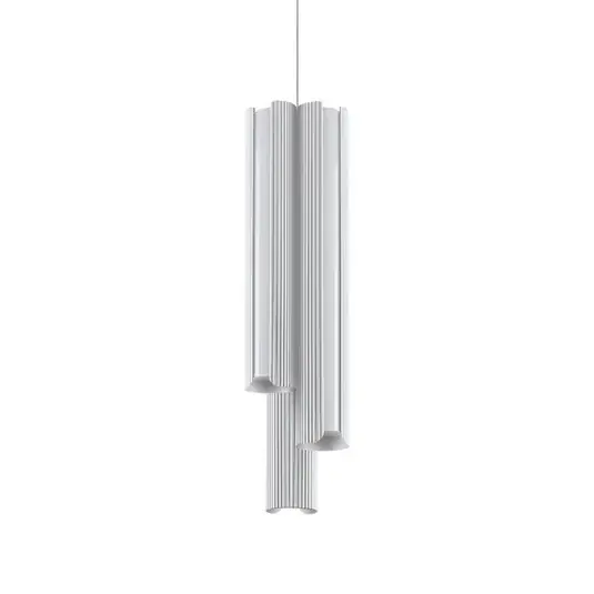 Biztonságos vásárlás IDEAL LUX Dorica fehér LED lógó lámpa, Ø 9 cm, fém, 3 izzós