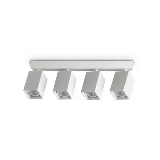 IDEAL LUX Dynamite Square mennyezeti spotlámpa, fehér, 38 cm, 4 izzós Olcsóbb