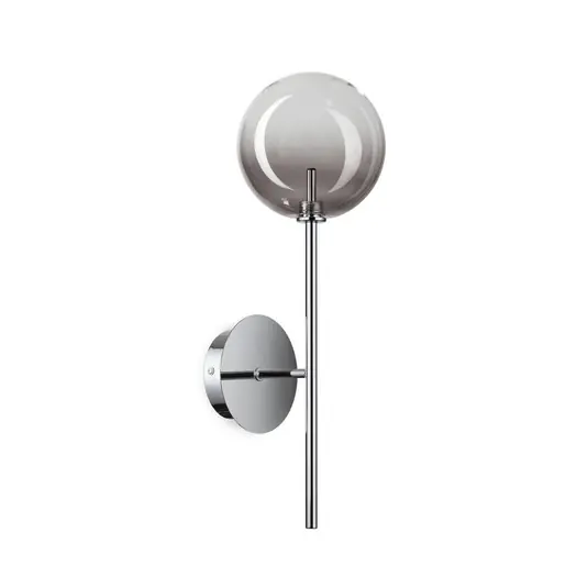 Ajánlat IDEAL LUX Equinoxe fali lámpa, króm/füstös szürke, magasság 45 cm