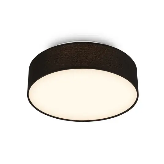 Legkelendőbb Duck LED mennyezeti világítás, fekete, átmérő 30 cm, textil, 3000 K