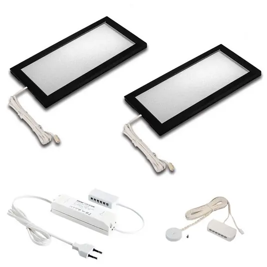 LED pultvilágító Sky szabályzós 2db 3 000 K fekete Kedvezményes ár