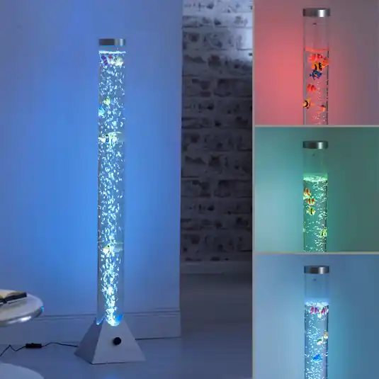 Vízoszlop Ava LED-ekkel és halakkal, 120 cm magas Kedvezményes ár
