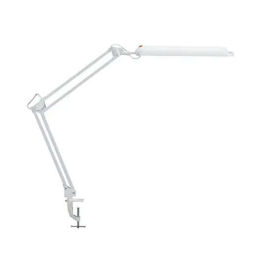 Biztonságos fizetés LED asztali világítás MAULatlantic, fehér, magasság 38 cm, bilincses talppal