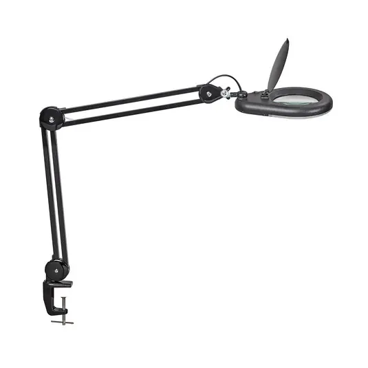 MAULviso LED nagyító világítás, fekete, 50 cm magas, bilincses, bilincses Exkluzív ajánlat