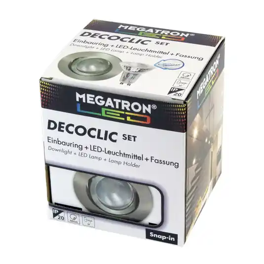 LED beép. spot Decoclic Set GU10 4,5 W, vas Végkiárusítás
