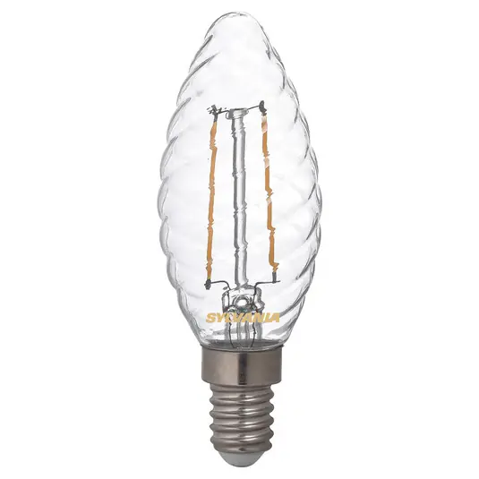 LED gyertyalámpa E14 ToLEDo 2.5W 827 átlátszó, csavart Azonnal elérhető