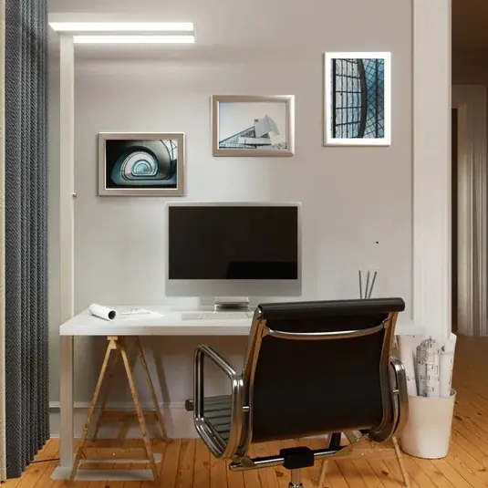 Csak ma Arcchio LED álló lámpa Logan Basic, fehér, 6000 lm, dimmelhető