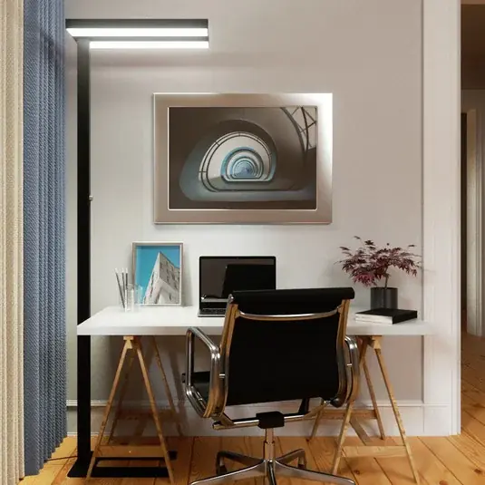 Arcchio LED álló lámpa Logan Basic, fekete, 7500 lm, dimmelhető Biztonságos fizetés