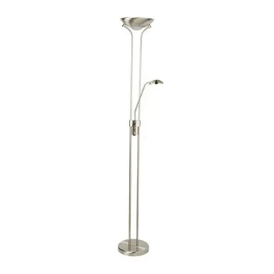 LED állólámpa Mother & Child, ezüst, olvasólámpa, dimmelhető Prémium
