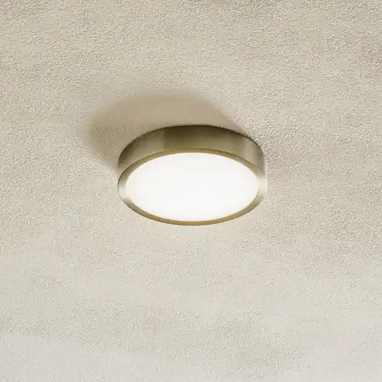 Outlet Bully LED mennyezeti lámpa, matt nikkel, Ø 14 cm