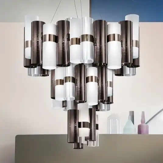 Slamp La LOllo LED függő lámpa, Ø 80 cm, ón-fehér Legnépszerűbb