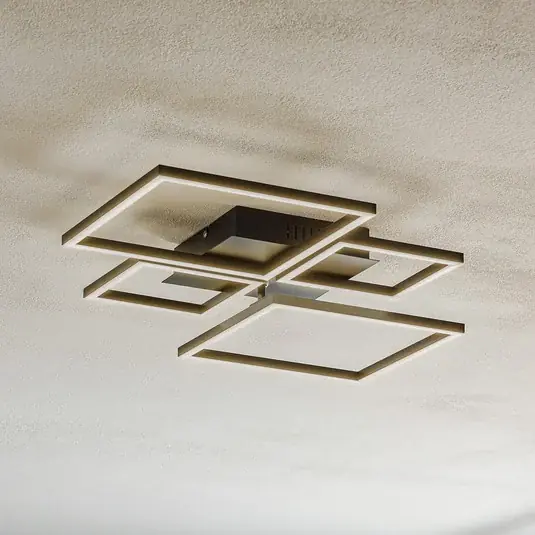 Frame LED mennyezeti lámpa, CCT, 4 lámpás, fekete Végkiárusítás