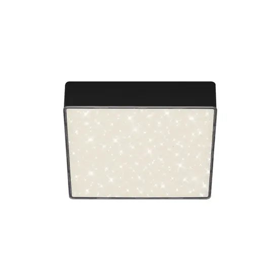 Kiárusítás LED mennyezeti lámpa Flame Star, 15,7 x 15,7 cm fekete