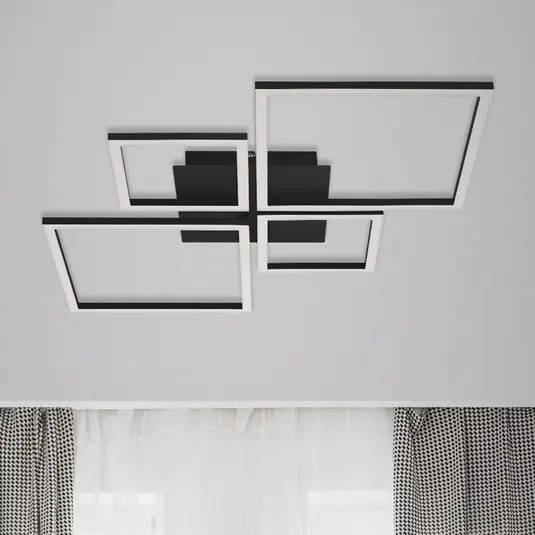 Frame LED mennyezeti lámpa, fok.dimm, 4izzós fek Szuper ajánlat