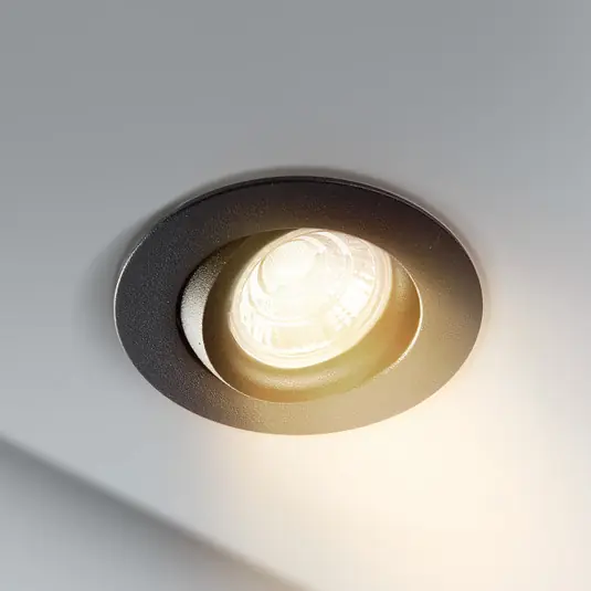 LED beép. mennyezeti lámpa DL6809, kerek, fekete Korlátozott ajánlat
