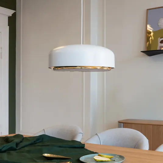 Expressz szállítás UMAGE Hazel Medium függesztéklámpa, fehér, Ø 40 cm