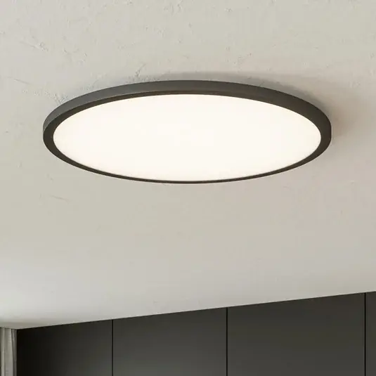 Alacsony ár LED mennyezeti lámpa Tuco CCT, szab., fekete Ø50cm
