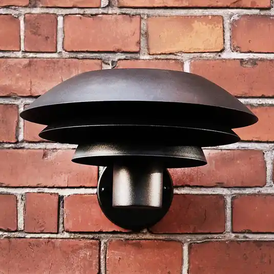 Dyberg Larsen kültéri fali lámpa DL31, fekete Ø 31cm Olcsó
