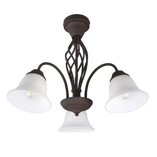 Outlet mennyezeti lámpa Rustica, rozsdaszínű, három égős