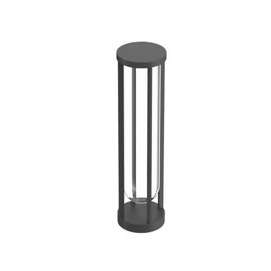 Akciós ár FLOS In Vitro Bollard 2, 2,700 K, 60 cm, antracit