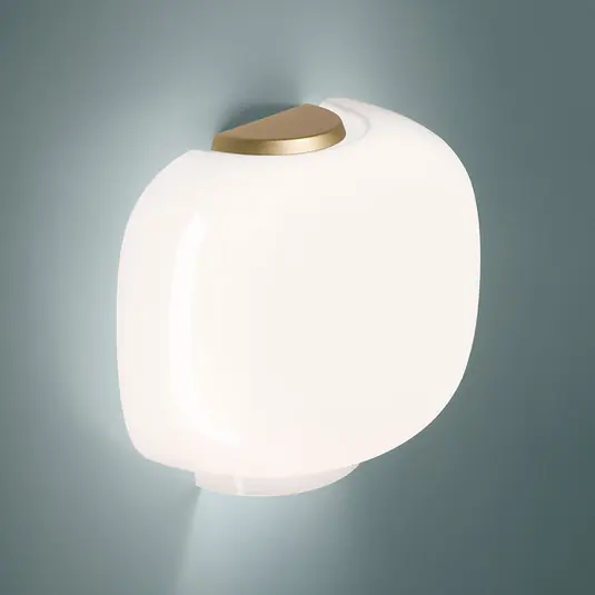 Alacsony ár Foscarini Chouchin 3 Semi fali lámpa fehér/arany