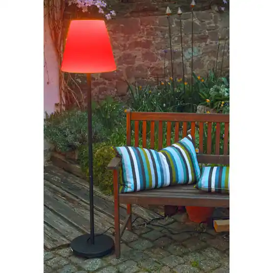 Biztonságos fizetés Megatron LED állólámpa Danna kerek ernyő IP44
